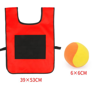 Excefore Dodgeball Game Set, 2 Sticky Target Vests with 10 Cotton Balls Throwing Target Game Parent-Child Interaction Playground Games Toy for Indoor Outdoor