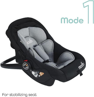 MOON Bibo Infant/Baby/Kids Travel Car Seat With Full Body Support CUShion Rear Facing_Seat Carry Cot AdjUStable Canopy Suitable For 0 Months+0 13 Kg Brown