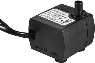 Eacam 350L/H 5W Submersible Water Pump with 4 LED Light Ultra Quiet for Pond Aquarium Fish Tank Tabletop Fountain Hydroponics 4.9ft (1.5m) Power Cord- Black