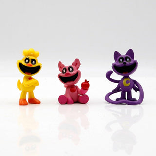 CGCHAONI 8PCS Smiling Critters Action Models - Collectible Models for Fans, Catnap Cartoon Monster Game Series Models, Ideal Birthday Cake Toppers (B-8PCS)