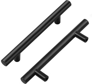 Home Expert 10 Pack 7.38'' Matte Black Cabinet Pulls Stainless Steel Cabinet Handles 7-3/8 inch Length Matte Black Drawer Pulls 5 inch Hole Center Kitchen Drawer Pulls