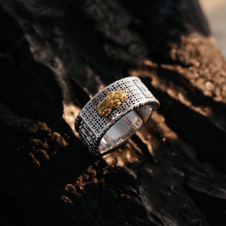 Feng Shui Ring Pixiu Mantra Ring Protection Wealth Adjustable Rings Gift for Women Men