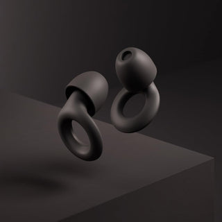 Loop Quiet - Ear Plugs for Sleep – Super Soft, Reusable Hearing Protection in Flexible Silicone for Noise Reduction & Flights - 8 Ear Tips in XS/S/M/L - SNR 24dB & NRR 14 Noise Cancelling - Black
