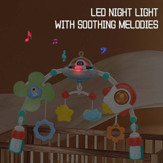 AM ANNA Baby Stroller Arch Toy, Car Seat Toys for Babies 0-12 Months,Activity Musical Arch Toy with Animal Accessories, Sensory Travel Crib Bouncer Bassinet Toys for Toddler Boy Girl