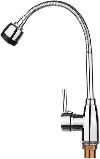 Fesap8DuOh Kitchen 360 Degree Swivel Mixer Tap Bath Wash Basin Water Solid Copper Faucet - Silver