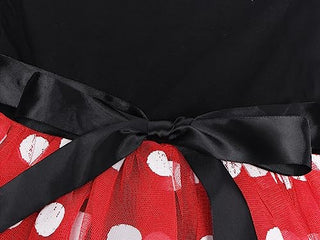 WonderBabe Girl Costume Polka Dots Tulle Tutu Dresses Princess Fancy Dress Up Halloween Birthday Party Dress with Ears Headband