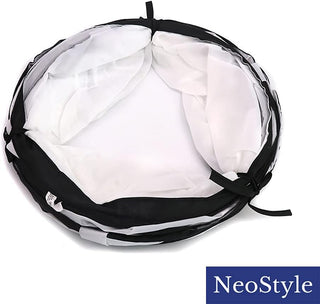 NeoStyle Cat Tunnel Tube,Cat Toys Interactive,Foldable Rabbit Tunnel,Multi-way Cat Tunnels,with Play Ball,for Indoor Cats, Puppy, Kitty, Kitten, Rabbit (2 Tunnel(Black))