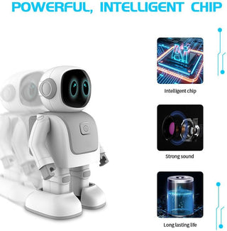 QuantumG - ROBERT APP CONTROLLED ROBOT AND BLUETOOTH SPEAKER WITH BUILTIN DANCING FEATURE AND APP CONTROLLED GESTURE MOVEMENTS, FUN TOY GADGET FOR KIDS AND BLUETOOTH SPEAKER