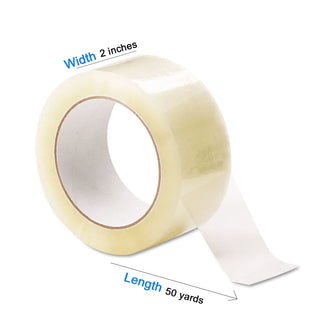MARKQ Clear Packing Tape | 2 inches x 50 yards Strong Heavy Duty Packaging Tape for Sealing Parcel Boxes, Moving Boxes Houses, Large Postal Bags, Office Supplies [1 Rolls]