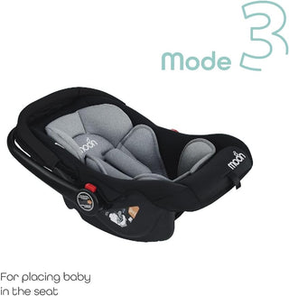 MOON Bibo Infant/Baby/Kids Travel Car Seat With Full Body Support CUShion Rear Facing_Seat Carry Cot AdjUStable Canopy Suitable For 0 Months+0 13 Kg Brown