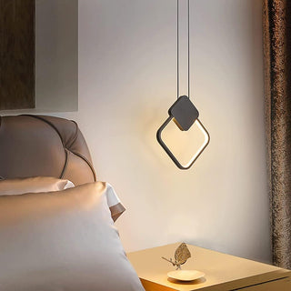 YT YATAI LIGHTING Modern Black LED Pendant Light, Minimalist Small Single Mini Pendant Light for Kitchen Island, Bedroom, Bedside, Adjustable 3 Color Light