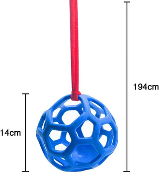 TOMVAES 2 Pack Horse Treat Ball Hay Feeder Toy,Horse Ball Feeder,Goat Feeder Toy Feeder Ball,Hanging Feeding Toy with Strong Nylon Rope for Horse,Goat