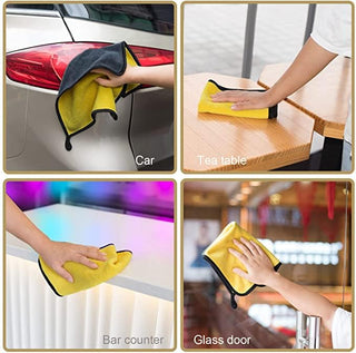 SKY-TOUCH 3pcs Microfiber Car Drying Towel for Car Cleaning and Detailing, Double Sided, Extra Thick Plush Microfiber Towel Lint Super Absorbent Detailing Towel for Car,Windows,Screen and Kitchen