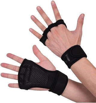 McMola Ventilated Gym Workout Gloves Cross Training Weight Lifting Gloves with Built-in Wrist Wrap Support for Men and Women, Non-Slip Silicone Padding, Palm Protection & Wrist Protection (XL)