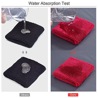 6 Pack Wrist Sweatbands Tennis Wrist Bands Absorbent Sweatbands for Football Basketball Running Athletic Sports and Working Out