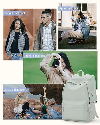 VECAVE Lightweight Casual Laptop Backpack Purse for Women,Travel Backpack with laptop compartment