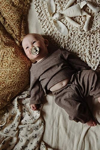 Bibs Pacifier Size 1 - Baby 0-6M (2pcs) - Ivory/Blush