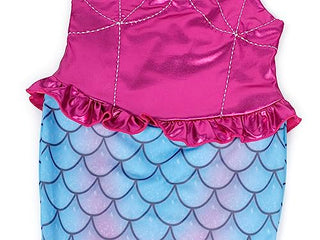 WonderBabe Little Girl Mermaid Princess Dresses Ariel Costume for Grils Birthday Party Halloween Cosplay Outfit with Accessories