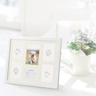 Womdee Baby Clay Handprint Footprint Kit Picture Frame, Perfect for Baby Gifts, Memory Photo Frame - Newborn Baby Keepsake Frames Plaster Kit Photo Frame