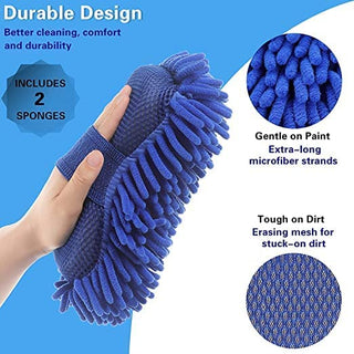 Showay 3pcs Microfiber Car Drying Towel for Car Cleaning and Detailing, Double Sided, Extra Thick Plush Microfiber Towel Lint Super Absorbent Detailing Towel for Car | Windows | Screen and Kitchen |