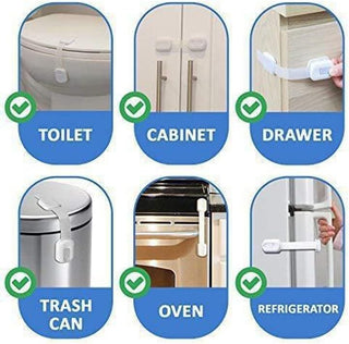 HavenHause Pack of 2 Refrigerator Fridge Lock - Child Safety Lock for Freezer, Cabinet, Drawers, Door - Black by