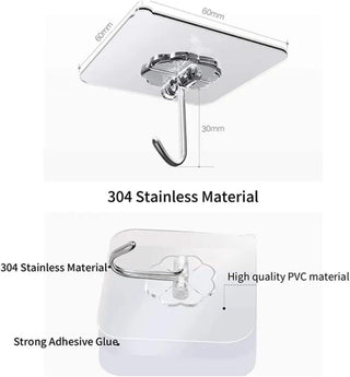 ZALCOON 6 PCS Mop Broom Holder Wall Mount - Mop Holder Self Adhesive Broom Hanger for Home Garage Garden Laundry Room Storage, Kitchen Tools Organizer