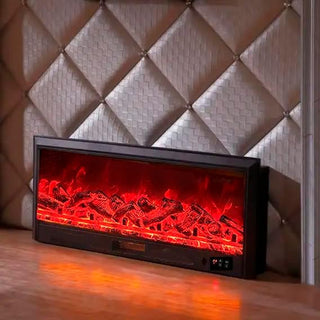 Electric Fireplaces with 7 Colors and Heater Decorative Electrical Fireplace, Remote Control with Timer and Room Temprature Display (127cm)