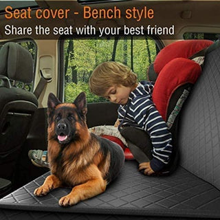 LIMOS Car Back-Seat Protector Cover for Dog Cat Pets Waterproof Scratchproof Nonslip Hammock, Against Dirt and Pet Fur Durable Pets Seat Covers for All Cars