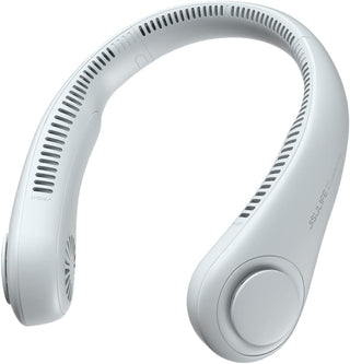 JISULIFE Portable Neck Fan, Hands Free Bladeless Fan, 4000 mAh Battery Operated Wearable Personal Fan, Leafless, Rechargeable, Headphone Design, USB Powered Desk Fan,3 Speeds-Green