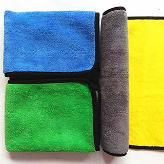 Showay 3pcs Microfiber Car Drying Towel for Car Cleaning and Detailing, Double Sided, Extra Thick Plush Microfiber Towel Lint Super Absorbent Detailing Towel for Car | Windows | Screen and Kitchen |