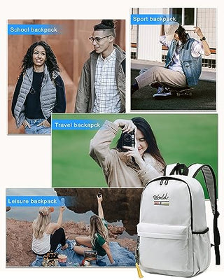 VECAVE Lightweight Casual Laptop Backpack Purse for Women,Travel Backpack with laptop compartment