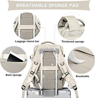 Travel Backpack for Airline Approved, Black Carry on Backpack, Waterproof Outdoor Sports Rucksack Casual Daypack Fit 15.6 Inch Laptop with USB Charging Port Shoes Compartment