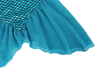 WonderBabe Little Girl Mermaid Princess Dresses Ariel Costume for Grils Birthday Party Halloween Cosplay Outfit with Accessories