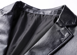 Men's Pu Leather Jacket For Young And Middle-aged Men's Casual Dad