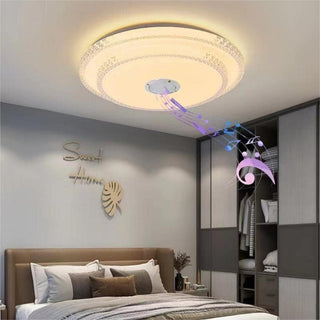 HUA QIANG WANG LED Flush Mount Ceiling Light,60W 3-Color Changeable Ceiling Lamp,Round Modern Ceiling Lighting Fixture for Living Room Dining Room Bedroom Kitchen Island(40cm)