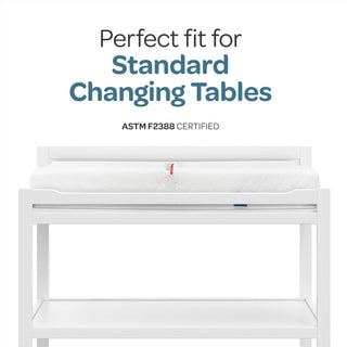 The Moon Brand Sided Water Proof Diaper Changing Mat, 80Cm With Easy to Clean Cover Safety Strap, Fits All Standard Changing Tables/Dresser Tops, Safe and Comfortable Changing Pad -White