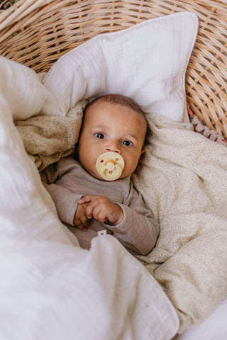 Bibs Pacifier Size 1 - Baby 0-6M (2pcs) - Ivory/Blush