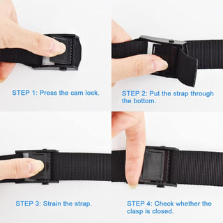 Wougzan Tie Down Straps 4PCS, Heavy Duty Lashing Straps Adjustable Cam Buckle Tie-Down Straps for Motorcycle, Cargo, Trucks, Trailer, Luggage