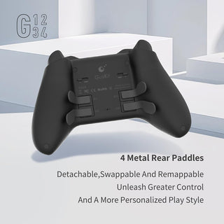GuliKit KK3 Max Game Controller Hall Effect Joysticks Analog & Digital Triggers Wireless Pro 1000HZ Polling Rate Maglev/HD/Rotory Vibration Compatible with Switch/PC/Android/iOS/Steam Deck (Black)