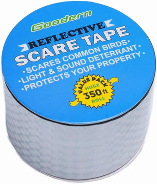 Goodern Bird Repellent Deterrent Reflective Scare Tape Double Sided Bird Repellent Tape for Keeping Away Unwanted Birds for Garden and Farm (350 FT/4.8CM)
