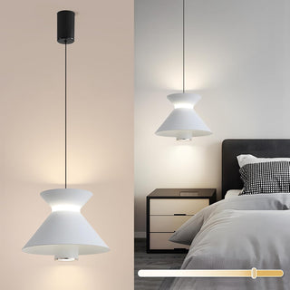 YT YATAI LIGHTING Modern Black LED Pendant Light, Minimalist Small Single Mini Pendant Light for Kitchen Island, Bedroom, Bedside, Adjustable 3 Color Light
