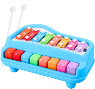 SP Toys SPT 2 in 1 Piano Xylophone Kids Toddler Musical Instruments Early Educational Key Scales Hammering Pounding for Preschool Toddlers Birthday Gift (BLUE)