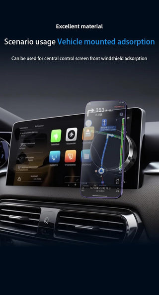 V2COM Vacuum Sunction Phone Holder Intelligent Car Mount Mobile Phone Holder Magnetic Universal Adsorption Bracket Vacuum Adsorption Stable