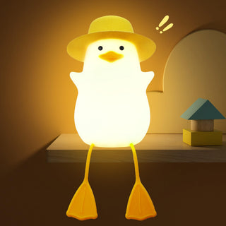 OkiyiD Duck Night Light, Cute Duck Gifts for Girl, Duck Lamp Gifts Dorm Decor Lamp for Nursery, ABS+SIL, Touch Control, Portable and Rechargeable Dimmable, Birthday Gifts for Boys Girls (DoDo Duck)