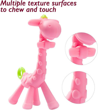 SHARE&CARE Baby Teething Toys for Girls and Natural Organic Fruit Feeder Pacifier/Baby Teether Chew Toys Fresh Food Feeder/ 1 Teethers and 1 Feeder with 3 Silicone Sacs(Blue2)