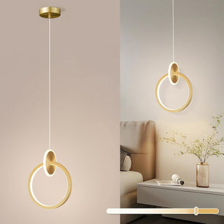 YT YATAI LIGHTING Modern LED Pendant Light for Bedroom and Living Room, Small Single Mini Bedside Pendant Stylish Adjustable Height and 3 Color Temperature