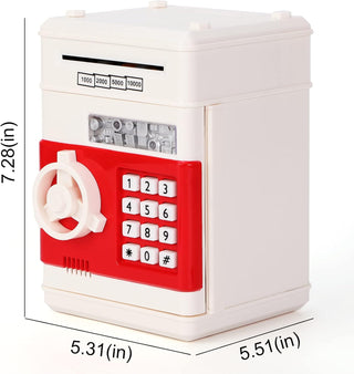 Refasy Piggy Bank for Girls 4-11 Years Old,Refasy Kids Safe Bank for Boys Christmas Birthday Gifts Toy for Kids Electronic ATM Money Bank for Adults Money Saving Box Safe Coin Bank Toy Kids Toys Pink