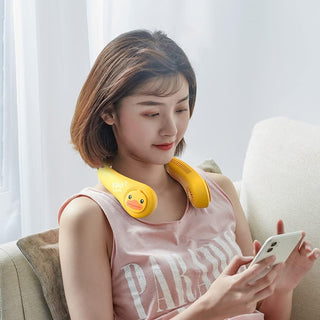 JISULIFE Portable Neck Fan, Hands Free Bladeless Fan, 4000 mAh Battery Operated Wearable Personal Fan, Leafless, Rechargeable, Headphone Design, USB Powered Desk Fan,3 Speeds-Green