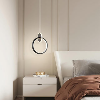 YT YATAI LIGHTING Modern LED Pendant Light for Bedroom and Living Room, Small Single Mini Bedside Pendant Stylish Adjustable Height and 3 Color Temperature
