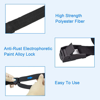 Wougzan Tie Down Straps 4PCS, Heavy Duty Lashing Straps Adjustable Cam Buckle Tie-Down Straps for Motorcycle, Cargo, Trucks, Trailer, Luggage